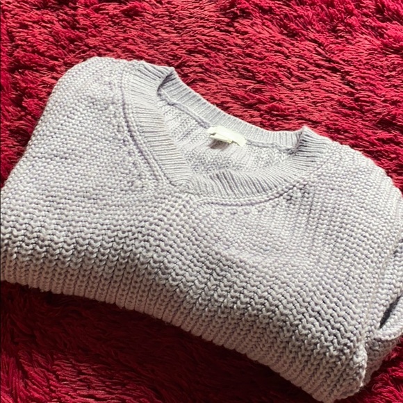 H&M lilac / lavender v-neck knitted sweater - Picture 6 of 8